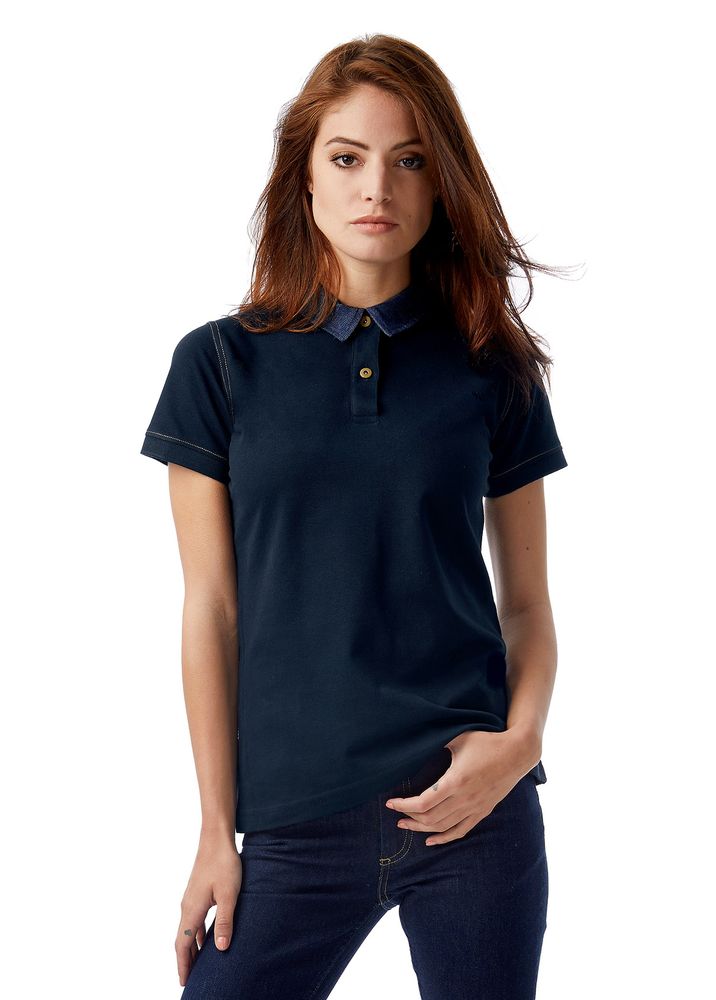 Рубашка поло женская DNM Forward темно-синяя (Миниатюра WWW (1000))