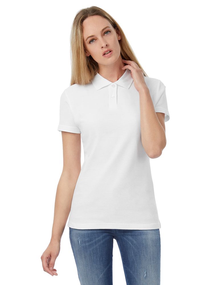 Рубашка поло женская ID.001 белая (Миниатюра WWW (1000))