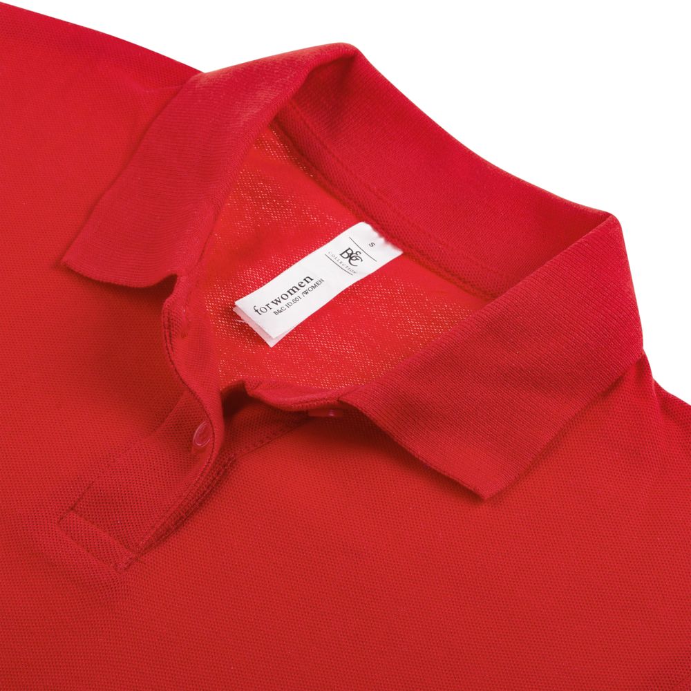 Рубашка поло женская ID.001 красная (Миниатюра WWW (1000))