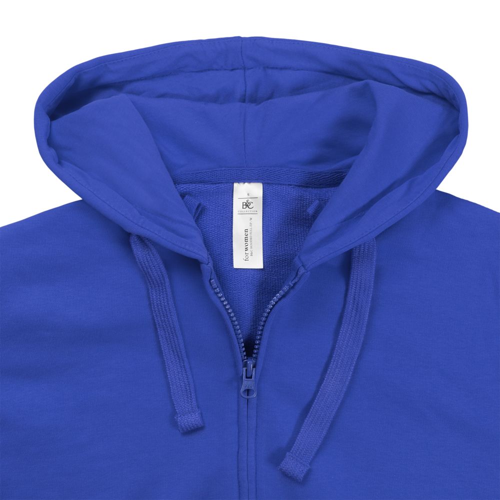 Толстовка женская Hooded Full Zip ярко-синяя (Миниатюра WWW (1000))